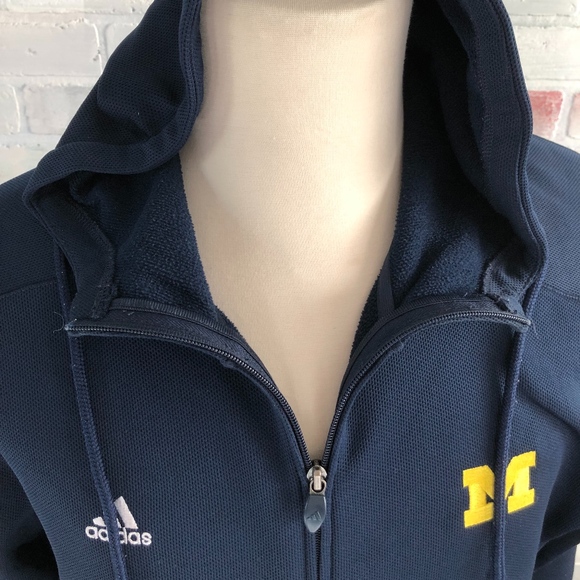 Adidas Climawarm Michigan Wolverine Zip up Sweater - Picture 6 of 7